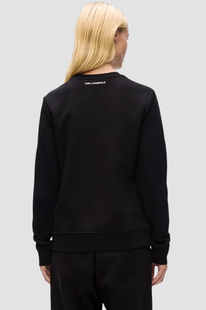 KARL LAGERFELD Black Women's Ikon Sketch Duo Sweatshirt