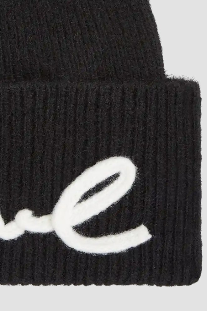 KARL LAGERFELD Black women's cap with wool blend