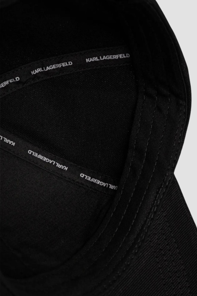 KARL LAGERFELD Black Women's Signature Cap