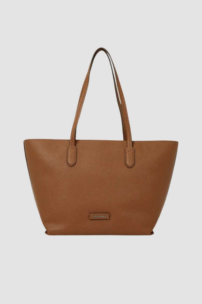 KARL LAGERFELD Brown Ikon Pebble shopper bag