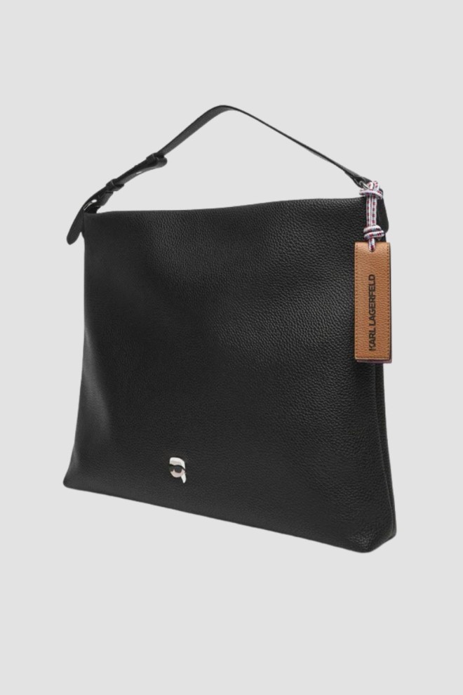 KARL LAGERFELD Black women's Ikon Pebble Hobo shopper bag
