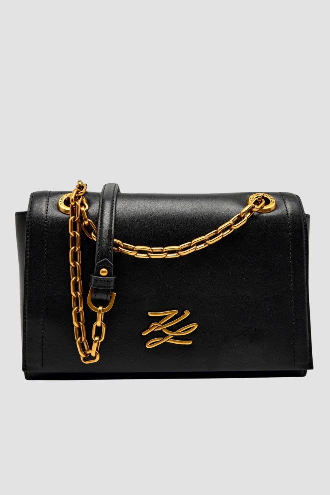 KARL LAGERFELD Geantă de scrisori Autograph din piele neagră