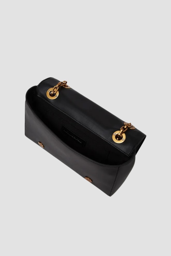 KARL LAGERFELD Black leather Autograph letter purse