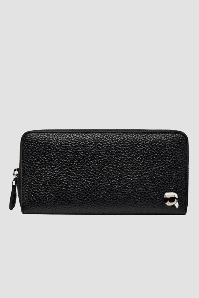 Гаманець KARL LAGERFELD Black Ikon Pebble Pin Cont Cont Wallet