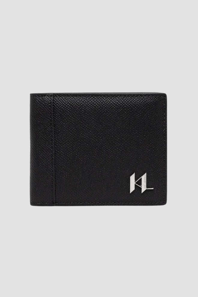 Шкіряний гаманець KARL LAGERFELD Black Monogram