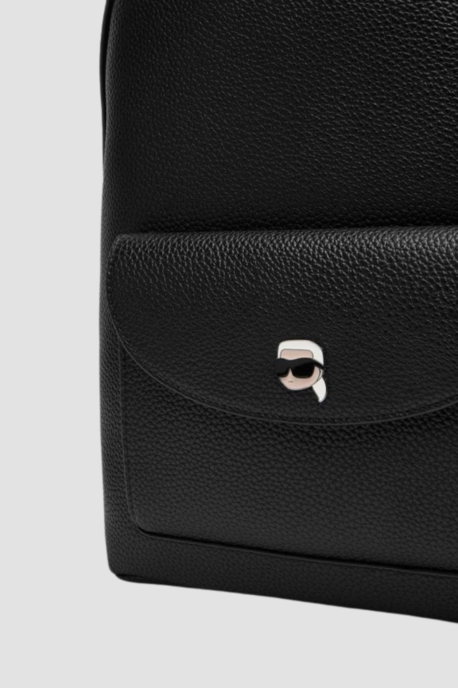 KARL LAGERFELD Black Women's Ikon Pebble Backpack