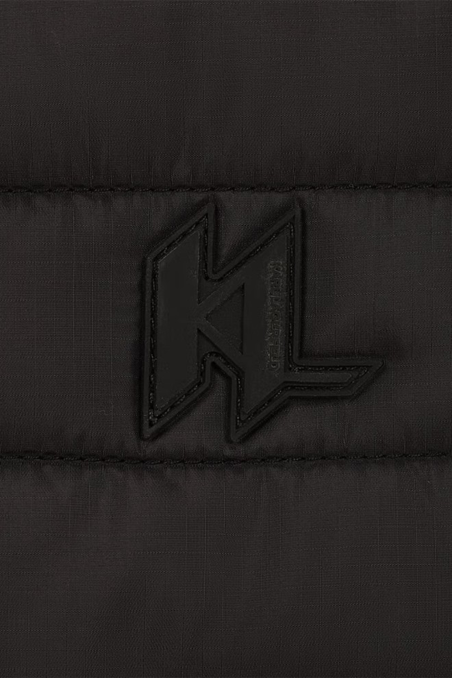 KARL LAGERFELD Czarny plecak męski na laptopa z monogramem