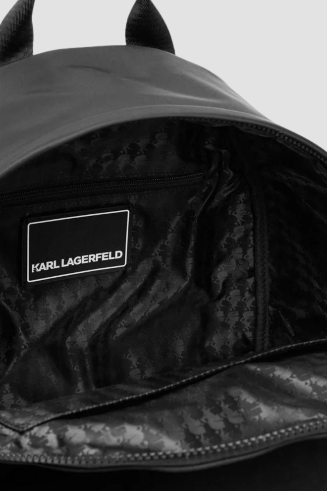 KARL LAGERFELD Czarny plecak Ikon Nylon