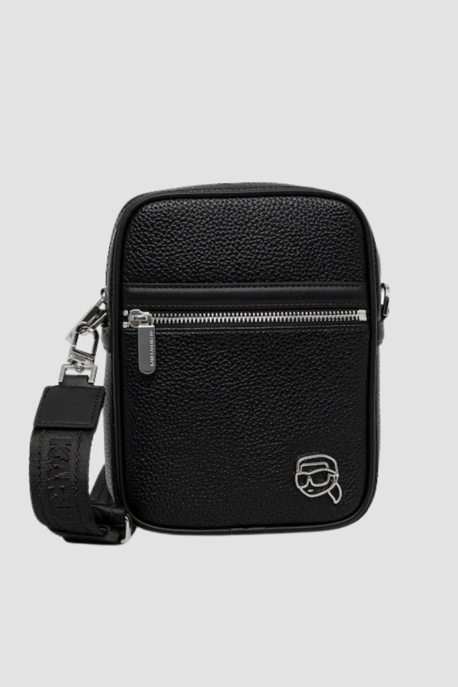 KARL LAGERFELD Black Ikon Outline Crossbody Sachet