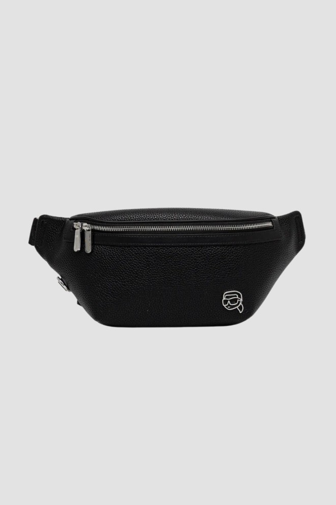 KARL LAGERFELD Black Men's Ikon Outline Bumbag Kidney