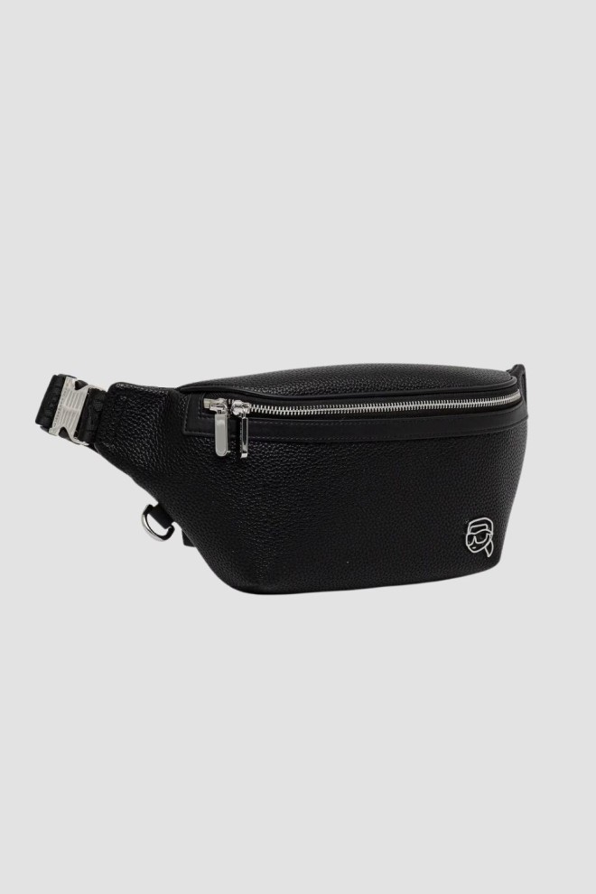 KARL LAGERFELD Black Men's Ikon Outline Bumbag Kidney