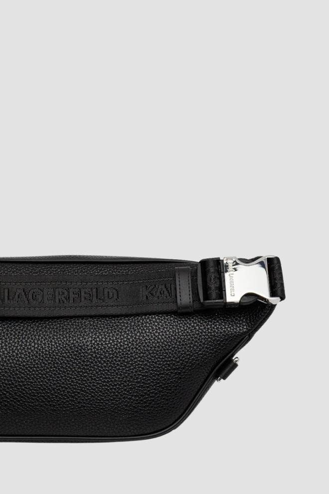 KARL LAGERFELD Black Men's Ikon Outline Bumbag Kidney