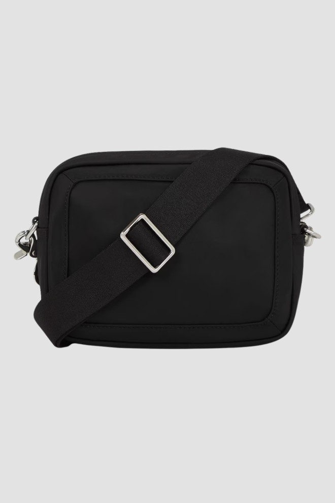 KARL LAGERFELD Czarna saszetka Ikon Nylon Tonal Print