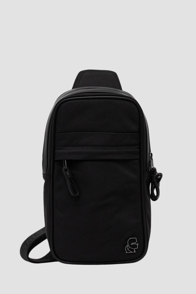 KARL LAGERFELD Negru bărbați mare Kameo Slingbag