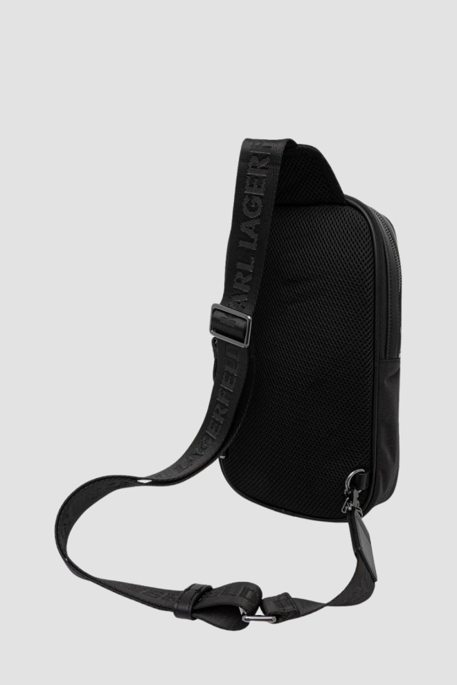 KARL LAGERFELD Czarna saszetka męska duża Kameo Slingbag