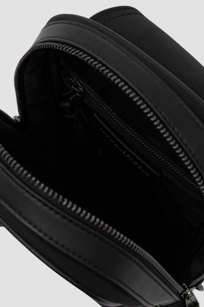 KARL LAGERFELD Чорна чоловіча велика сумка Kameo Slingbag