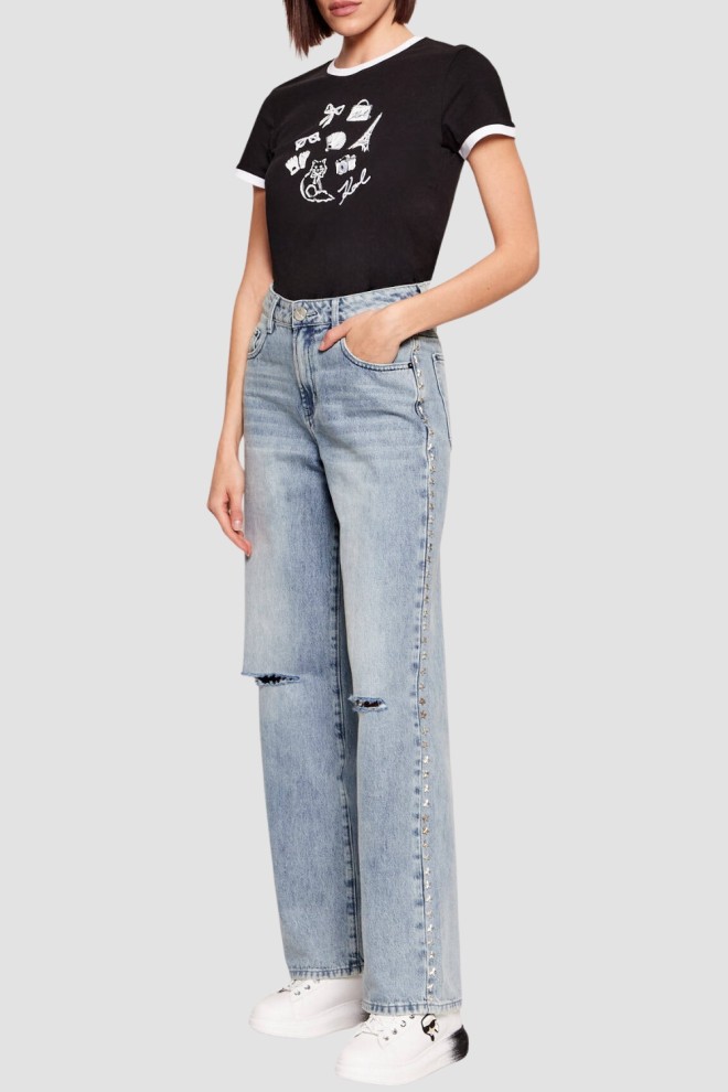 KARL LAGERFELD Білі жіночі кросівки KAPRI Ombre NFT Lo Lace