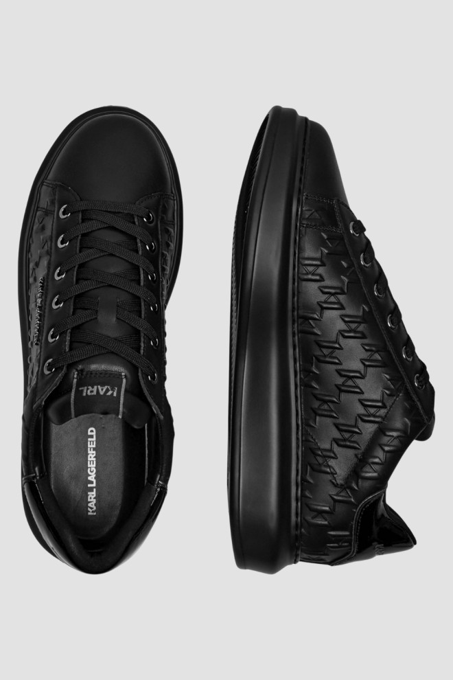 Adidași KARL LAGERFELD Black KAPRI MENS Monogram Emboss Lo pentru bărbați