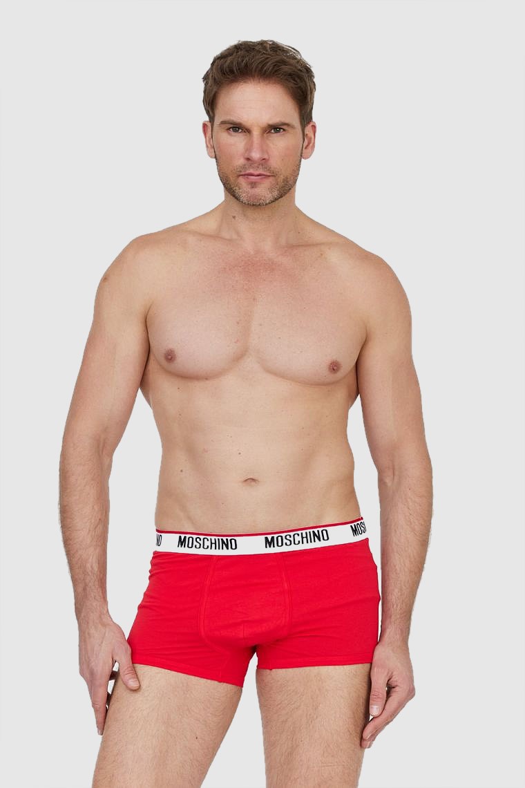 MOSCHINO Red logo boxer shorts 2 pack