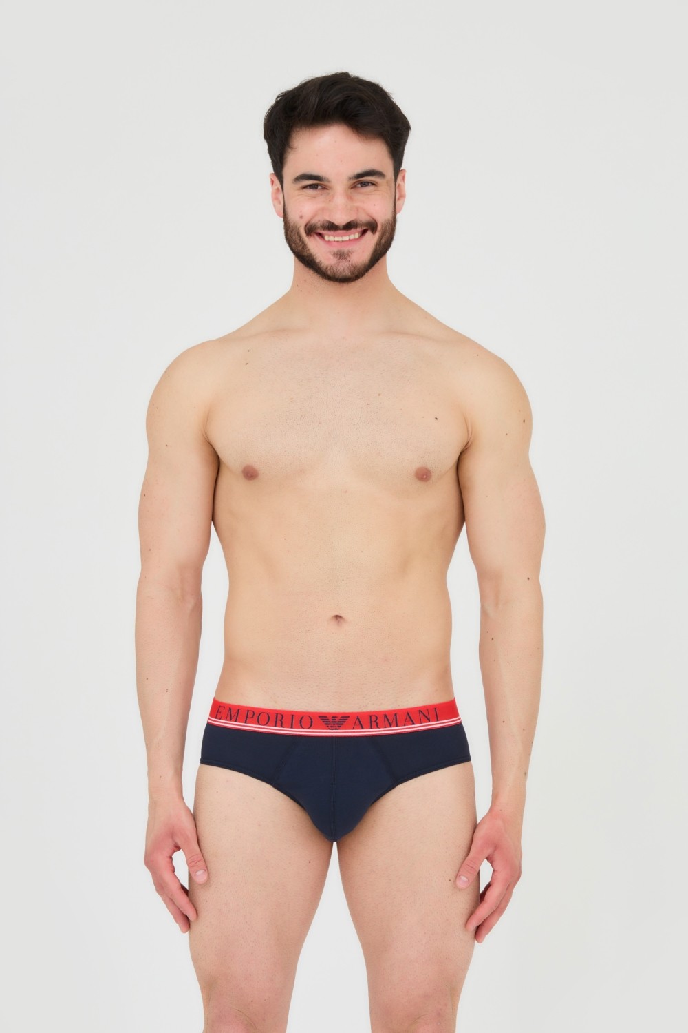 EMPORIO ARMANI Navy blue briefs 3-pack