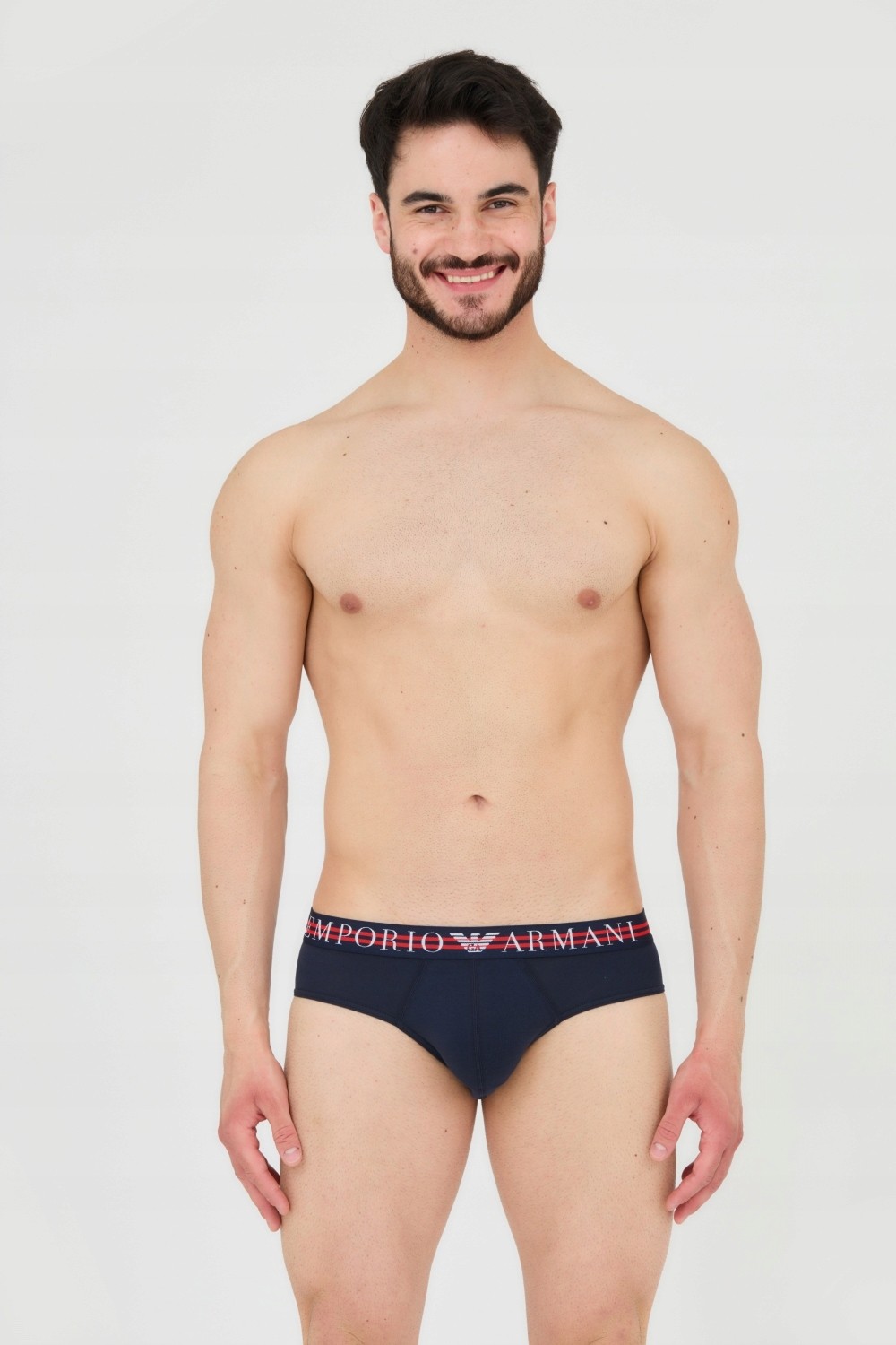 EMPORIO ARMANI Navy blue briefs 3-pack