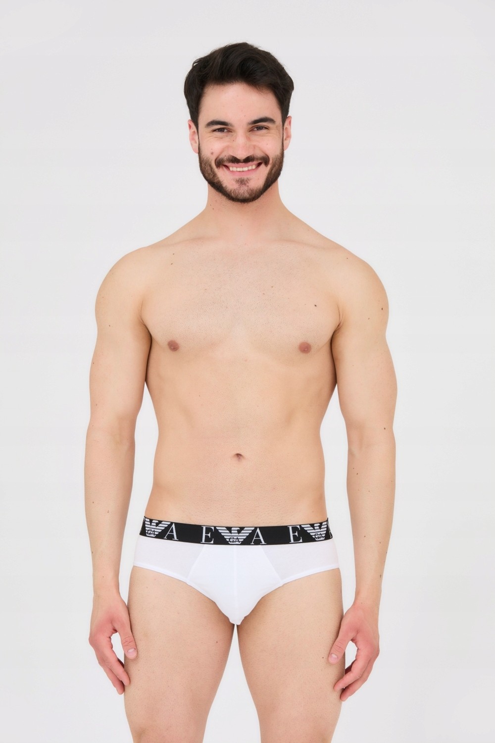 EMPORIO ARMANI Black, white, red briefs