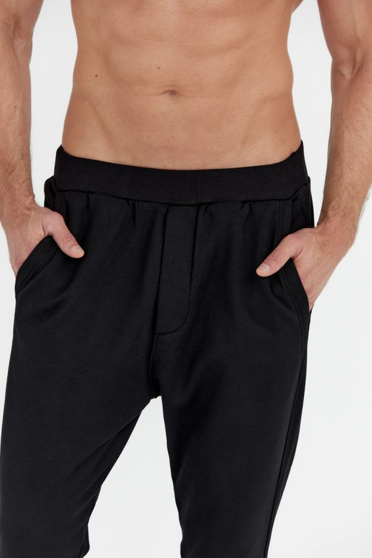 DSQUARED2 Czarne spodnie męskie relax dean joggers