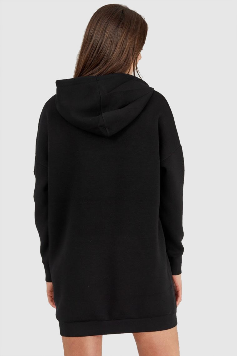 GUESS Women's long black hooded sweatshirt