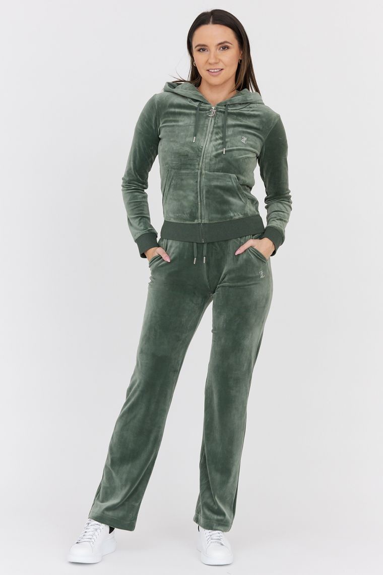 JUICY COUTURE velour green diamante hoodie