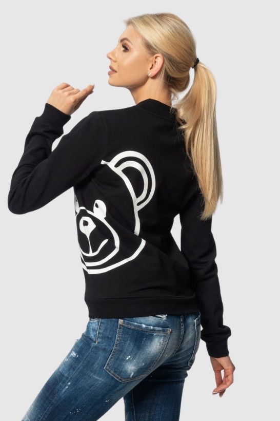 MOSCHINO Czarna bluza damska na zamek