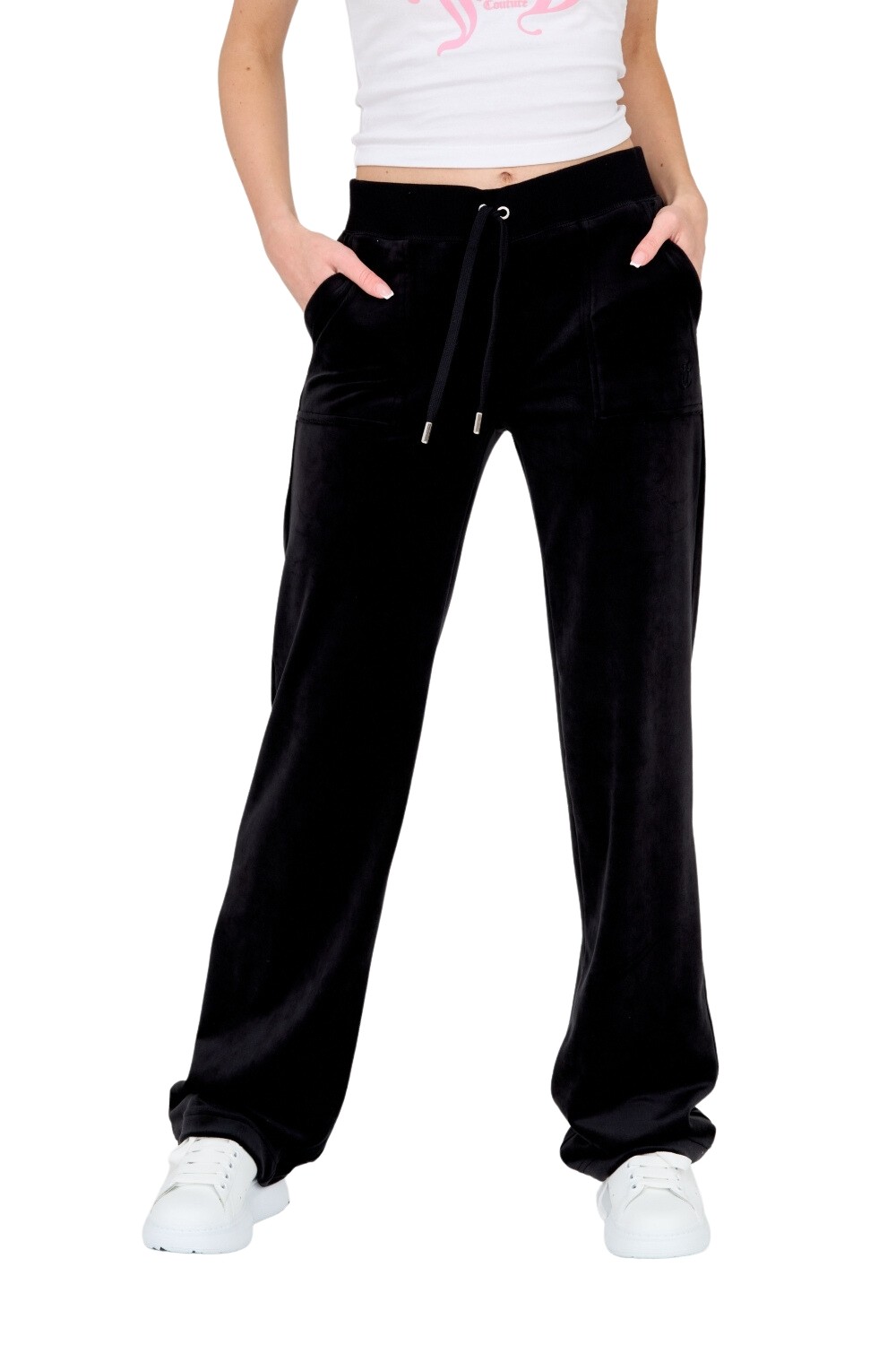 JUICY COUTURE Black velour sweatpants