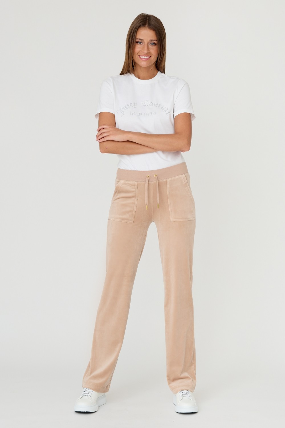 JUICY COUTURE Pantaloni Del Ray bej pentru femei