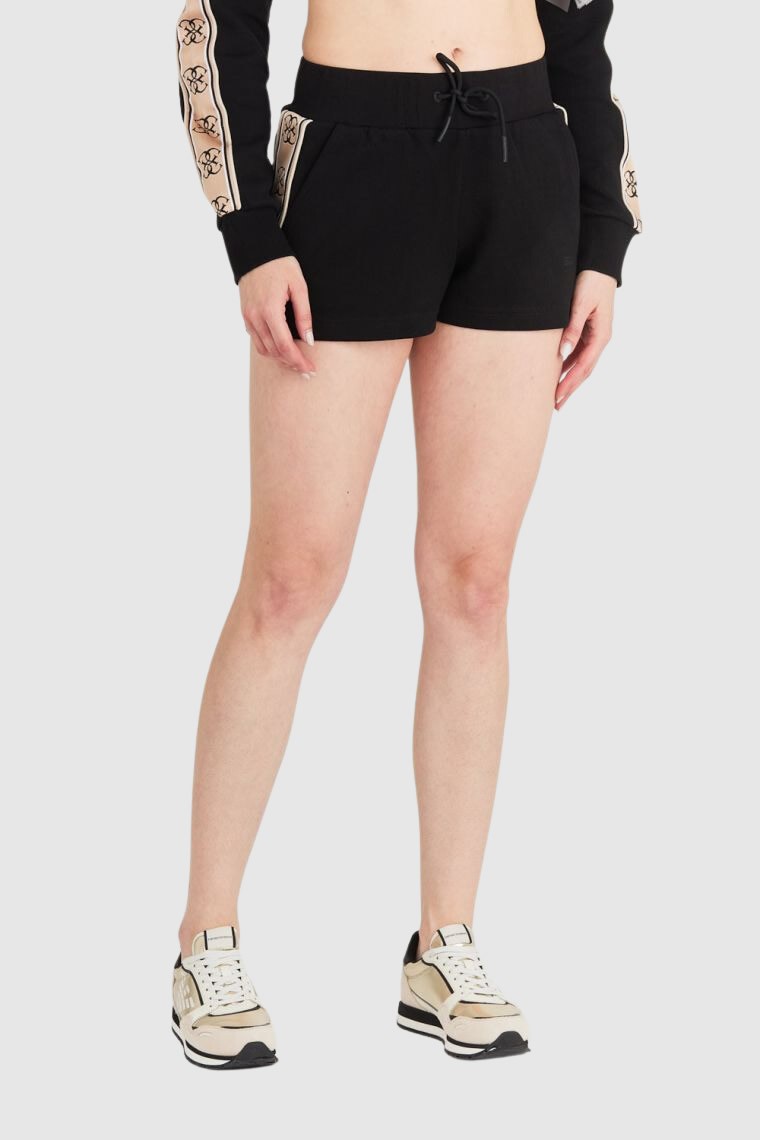 GUESS Black women's shorts with logo piping