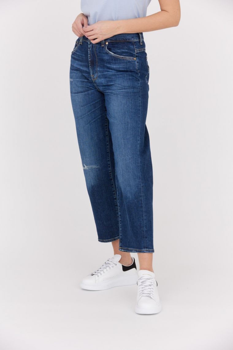 7 FOR ALL MANKIND Blugi bleumarin pentru femei THE MODERN STRAIGHT HERO