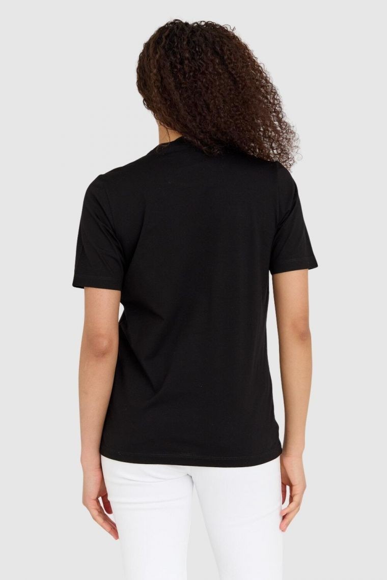 DSQUARED2 Czarny t-shirt damski z logo icon