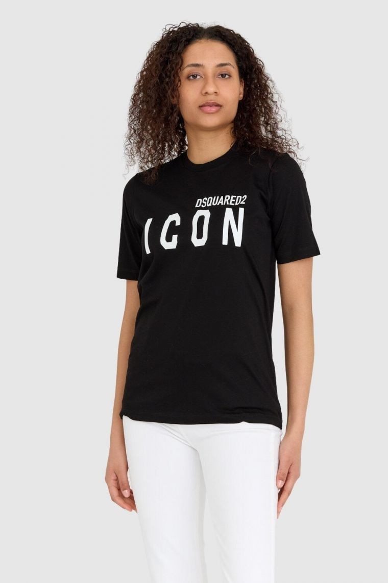 DSQUARED2 Black women's t-shirt with icon logo