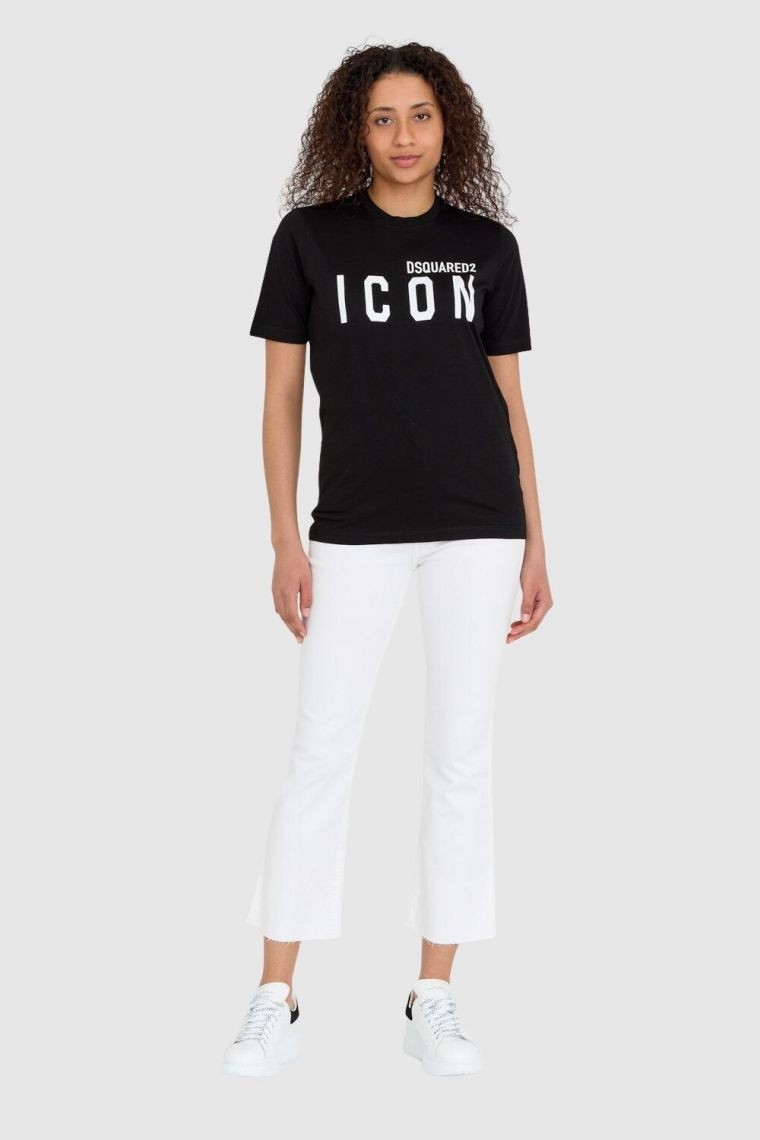 DSQUARED2 Black women's t-shirt with icon logo