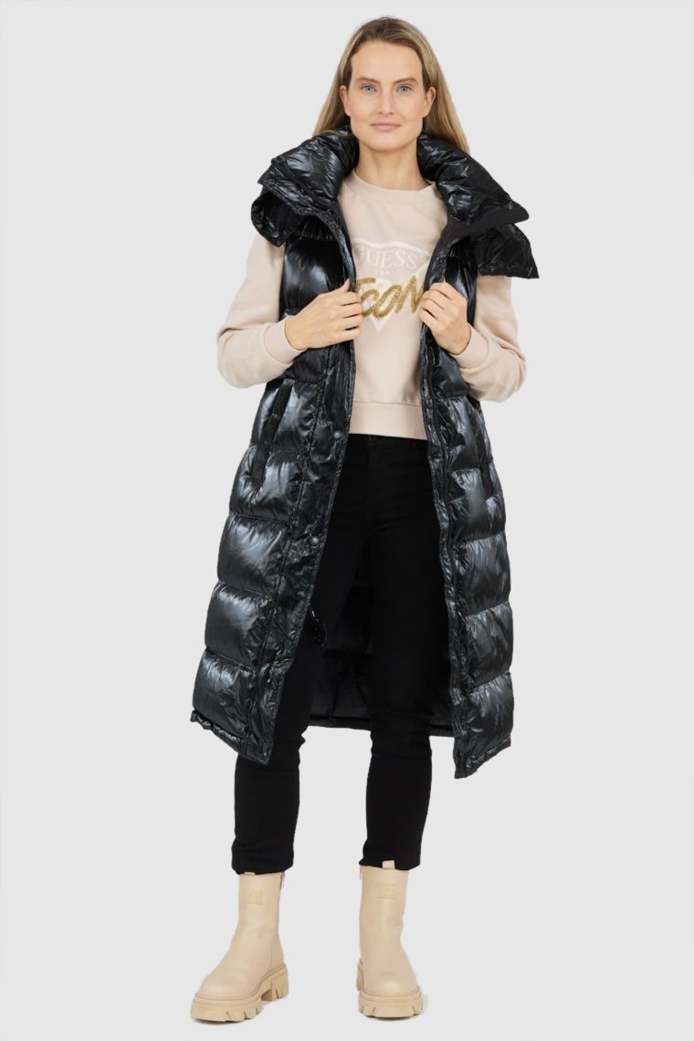 BLAUER Femeii lung strălucitor în jos fără mâneci Erika