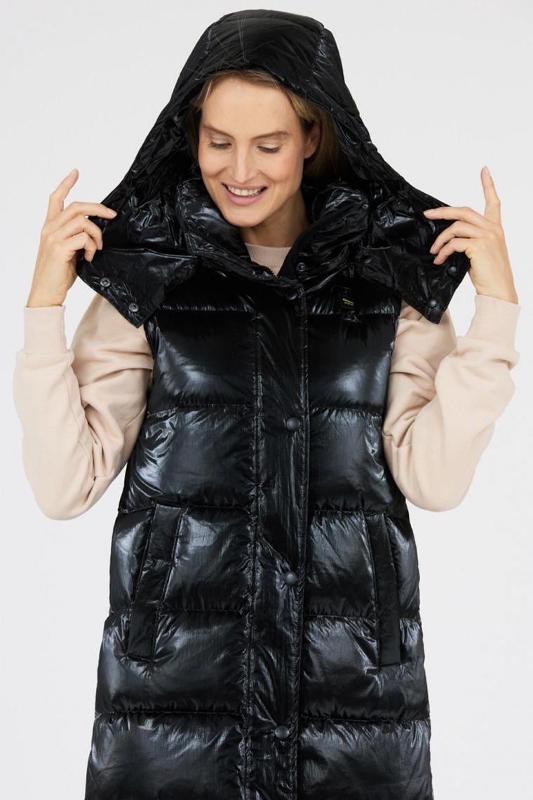 BLAUER Femeii lung strălucitor în jos fără mâneci Erika