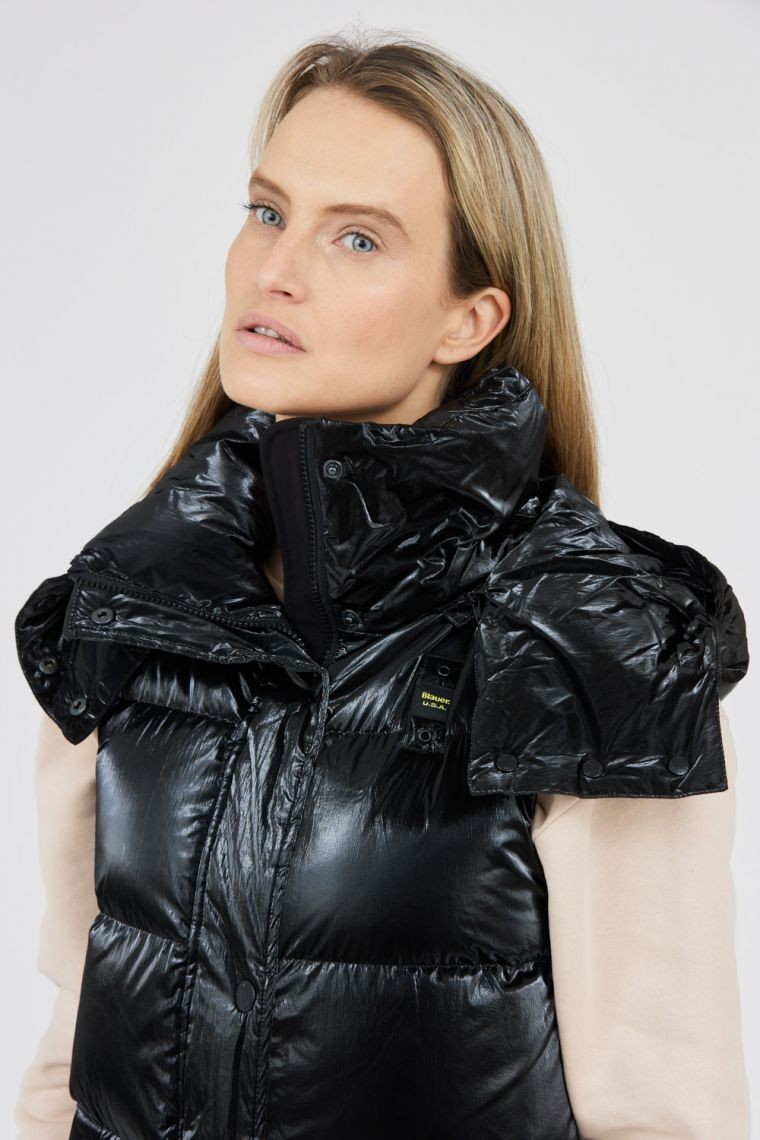 BLAUER Femeii lung strălucitor în jos fără mâneci Erika