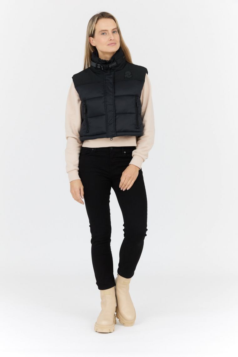 INVICTA Black down short sleeveless women's jacket