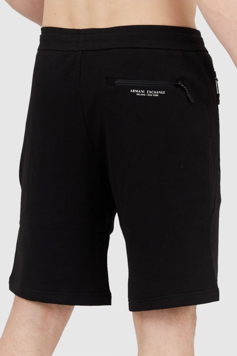 ARMANI EXCHANGE Black men's cotton shorts