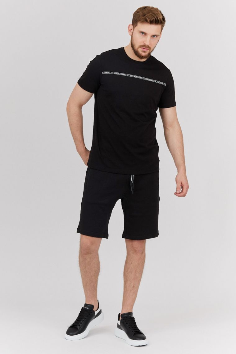 ARMANI EXCHANGE Black men's cotton shorts