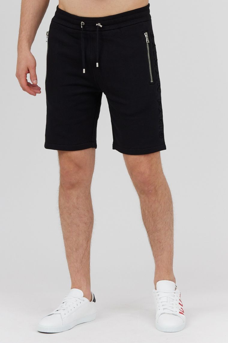 Pantaloni scurți din bumbac pentru bărbați BALMAIN cu logo în relief