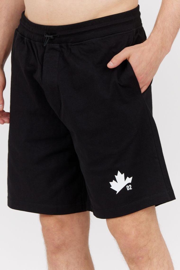 DSQUARED2 Men's sweat shorts with leaf