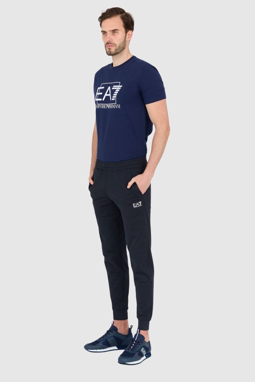 EA7 Navy blue men's sweatpants