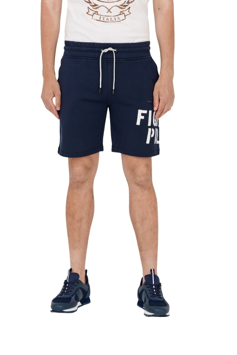 AERONAUTICA MILITARE Men's navy blue Bermuda shorts
