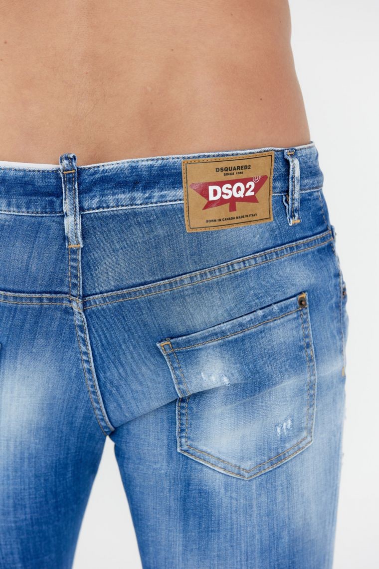 DSQUARED2 Niebieskie jeansy męskie skater jeans