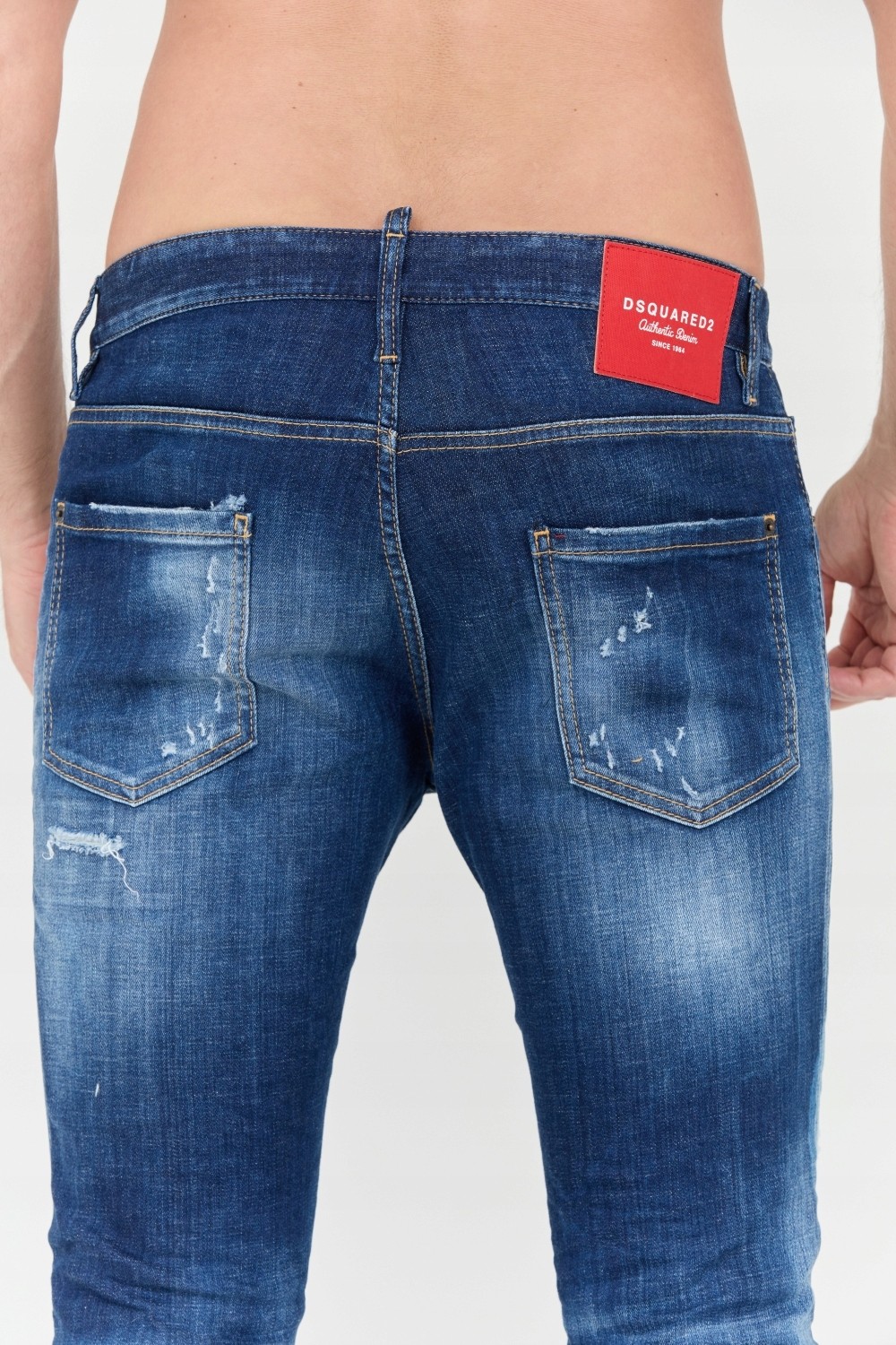 DSQUARED2 Navy blue jeans with rips