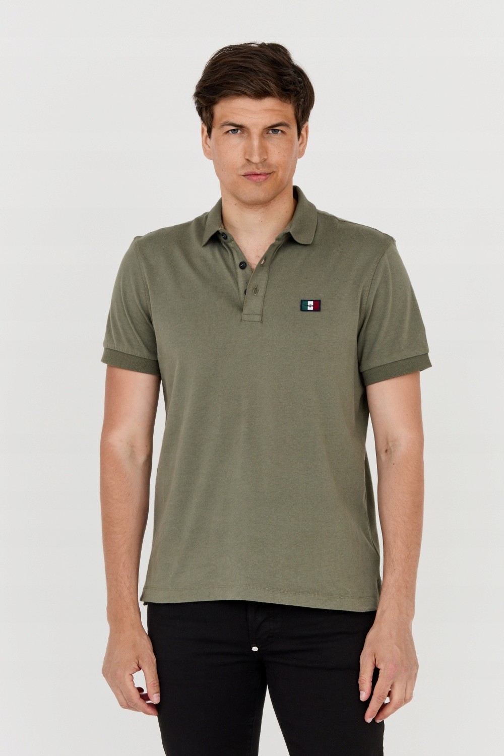AERONAUTICA MILITARE Tricou polo verde pentru bărbați